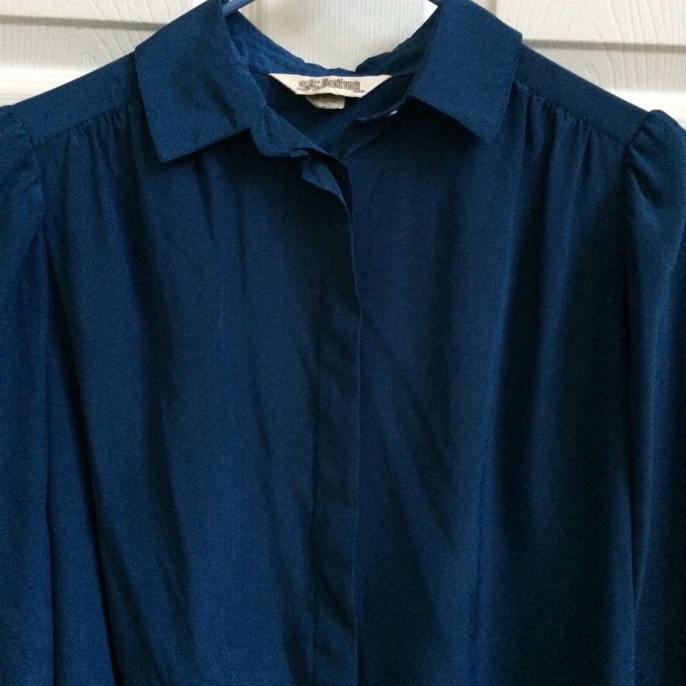 St John Vintage button down shirt blue M - Picture 7 of 7